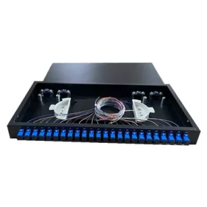 24 Port fiber tray With SC simplex adapters