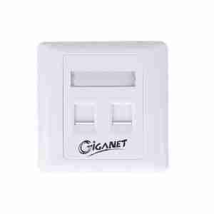 GN-C6-FP-02 CAT 6 2 Port Shuttered Faceplate