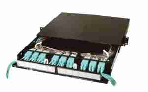 Siemon Fiber Connect Panel Fixed Tray Black 1RMS FCP3-Rack